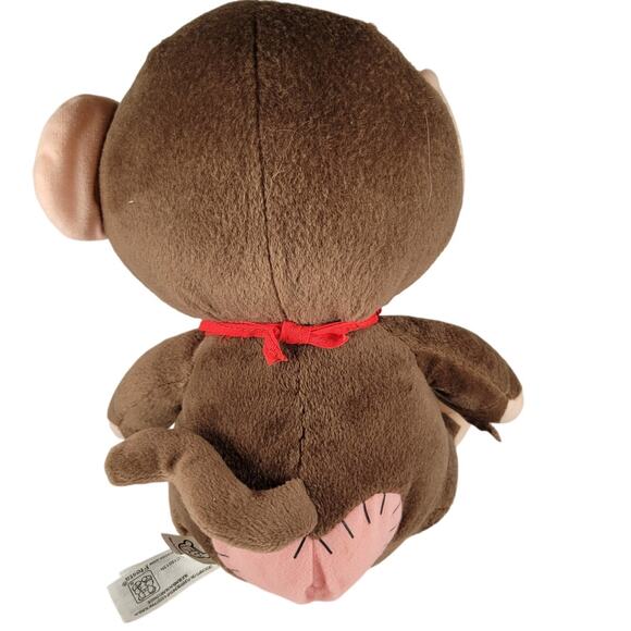 Fiesta Furrybones Plush Monkey Skeleton 9" Brown Red Scarf Stuffed Animal Toy - Picture 14 of 16